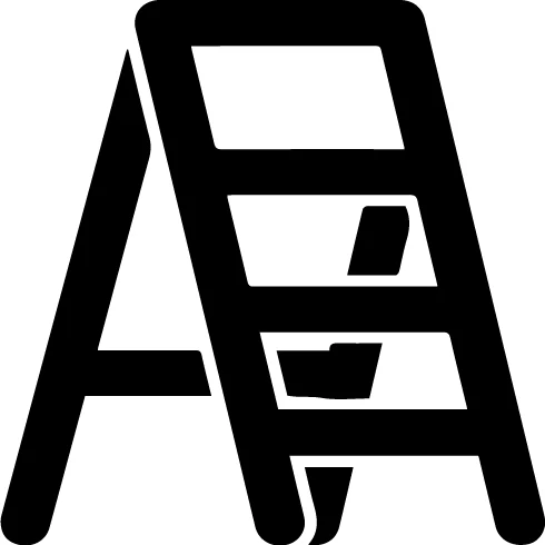 Werner Worn Silver A-Frame Ladder